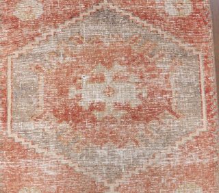 Burnt Red Vintage Runner Rug - Thumbnail