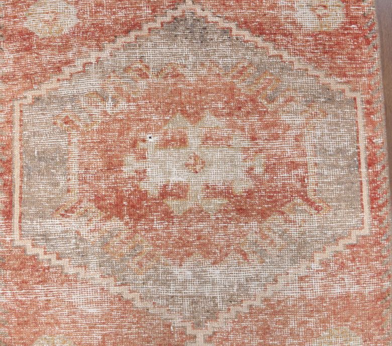 Burnt Red Vintage Runner Rug