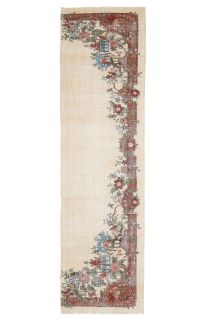 Beige Vintage Anatolian Runner Rug - Thumbnail