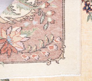 Beige Vintage Anatolian Runner Rug - Thumbnail