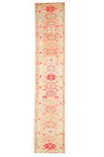 Hand-Knotted Long Vintage Runner Rug - Thumbnail