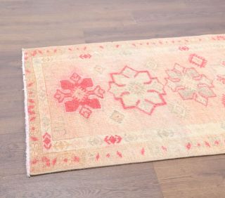 Hand-Knotted Long Vintage Runner Rug - Thumbnail