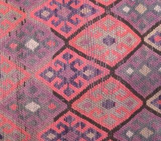 Jewel Colors - Hand-Knotted Vintage Runner Rug - Thumbnail