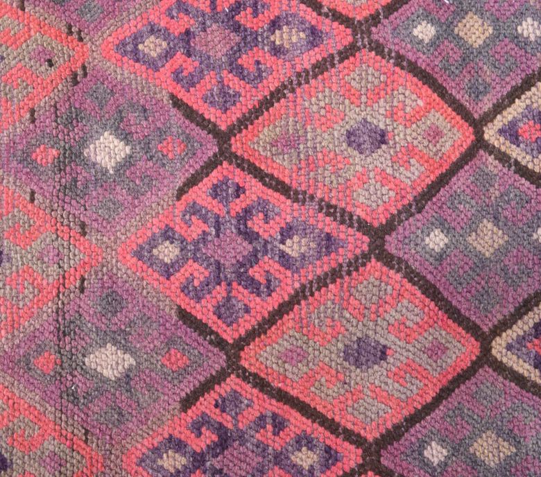 Jewel Colors - Hand-Knotted Vintage Runner Rug