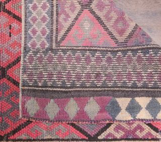 Jewel Colors - Hand-Knotted Vintage Runner Rug - Thumbnail