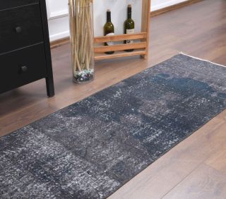 Dark Vintage Runner Rug - Thumbnail