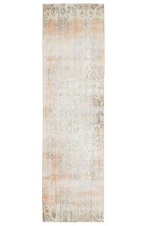 Distressed Orange Vintage Runner Rug - Thumbnail