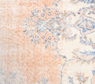 Distressed Orange Vintage Runner Rug - Thumbnail