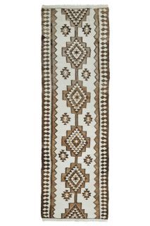 White Vintage Runner Rug - Thumbnail