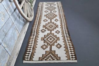 White Vintage Runner Rug - Thumbnail