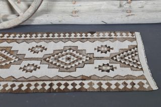 White Vintage Runner Rug - Thumbnail