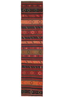 Kilim Vintage Runner Rug - Thumbnail