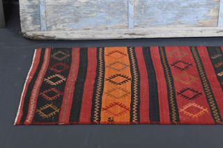 Kilim Vintage Runner Rug - Thumbnail