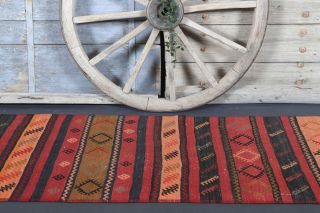 Kilim Vintage Runner Rug - Thumbnail