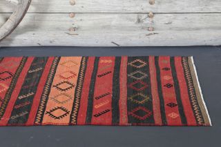 Kilim Vintage Runner Rug - Thumbnail