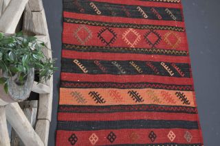 Kilim Vintage Runner Rug - Thumbnail