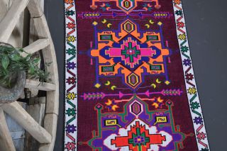 Vibrant Purple Vintage Runner Rug - Thumbnail