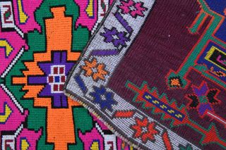 Vibrant Purple Vintage Anatolian Runner Rug - Thumbnail