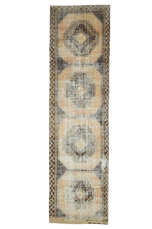 Turkish Vintage Runner Rug - 34859