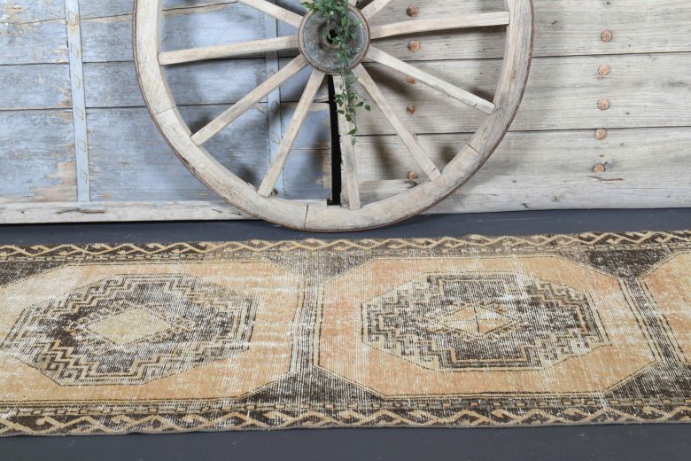 Turkish Vintage Runner Rug - 34859