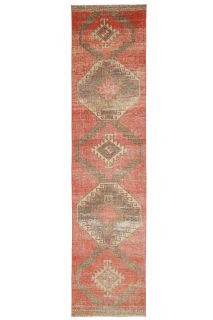 Turkish Vintage Runner Rug - 34861 - Thumbnail