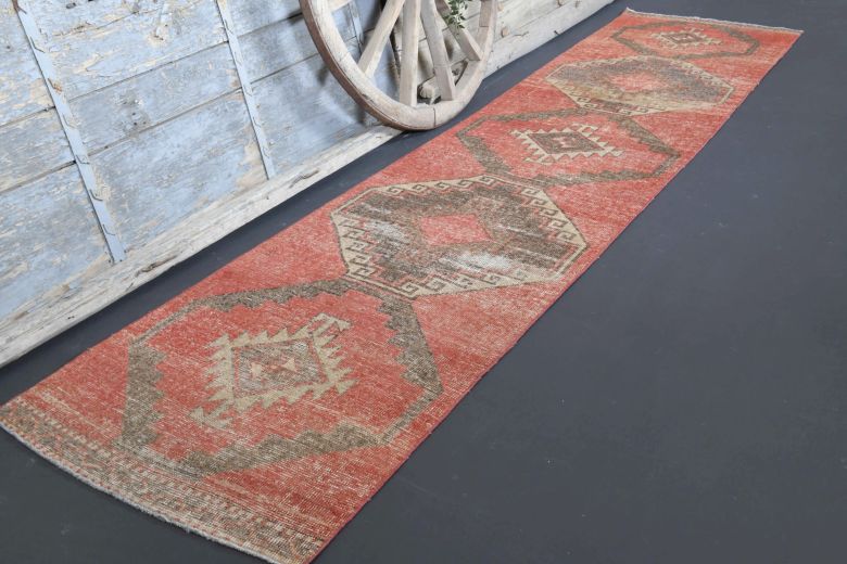 Turkish Vintage Runner Rug - 34861