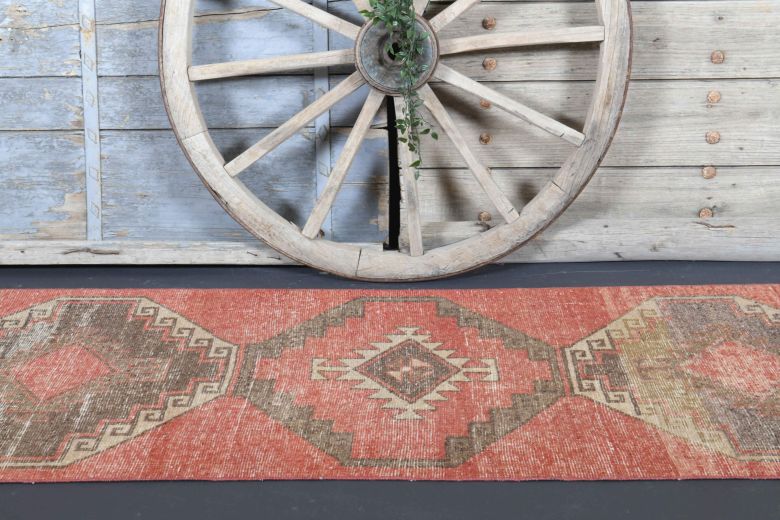 Turkish Vintage Runner Rug - 34861