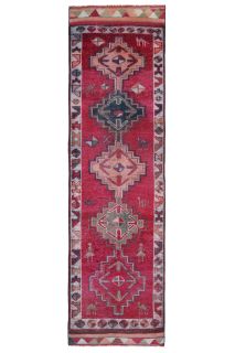 Turkish Vintage Runner Rug - Thumbnail