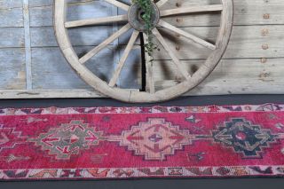 Turkish Vintage Runner Rug - Thumbnail