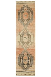 Turkish Vintage Runner Rug - Thumbnail