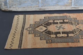 Turkish Vintage Runner Rug - Thumbnail