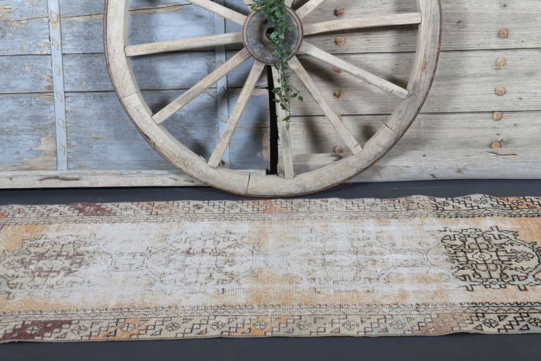 Distressed Antique Runner Rug