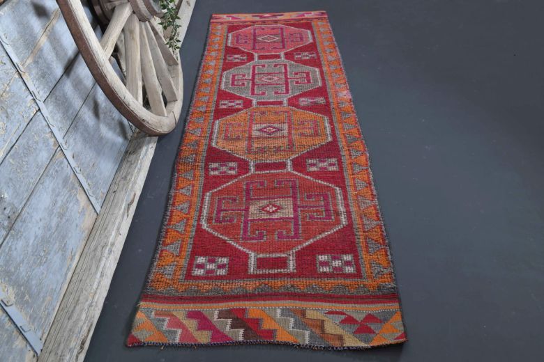 Spectacular, Hand-Knotted Vintage Runner Rug