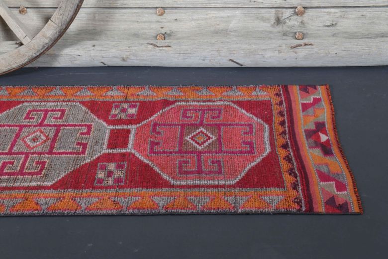 Spectacular, Hand-Knotted Vintage Runner Rug