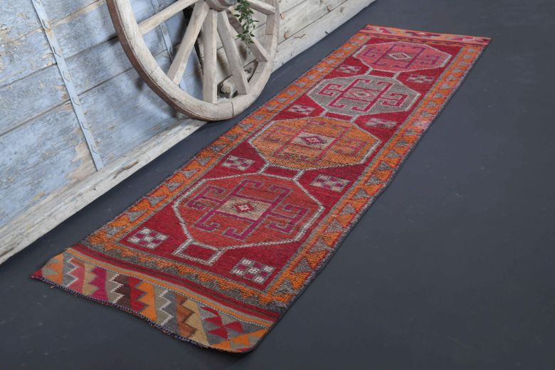 Spectacular, Hand-Knotted Vintage Anatolian Runner Rug