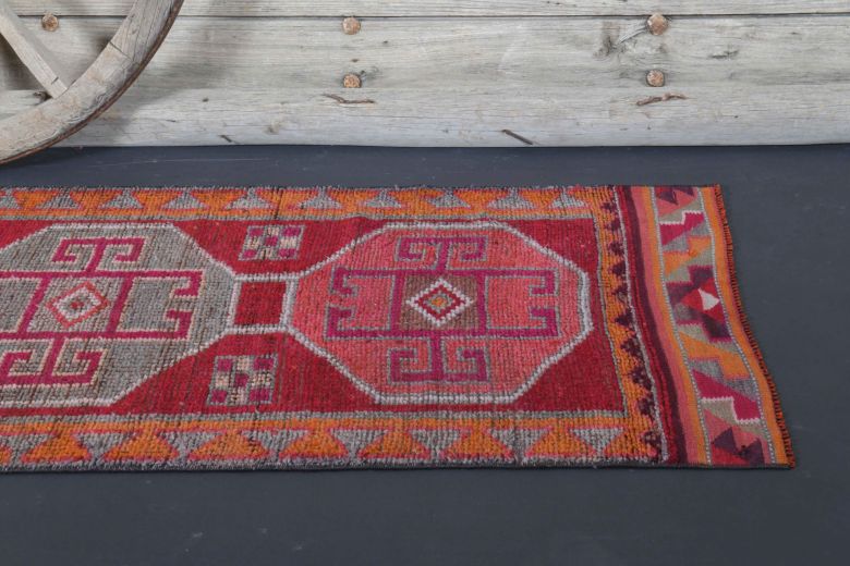 Spectacular, Hand-Knotted Vintage Anatolian Runner Rug