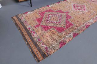 Turkish Vintage Hand-Knotted Runner Rug - Thumbnail