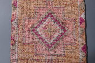 Turkish Vintage Hand-Knotted Runner Rug - Thumbnail