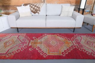 Turkish Vintage Runner Rug - Thumbnail