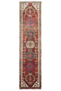 Turkish Vintage Heirloom Runner Rug - Thumbnail