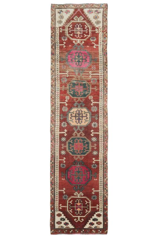 Turkish Anatolian Vintage Heirloom Runner Rug