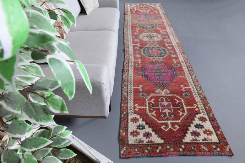 Turkish Anatolian Vintage Heirloom Runner Rug