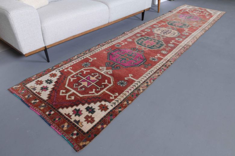 Turkish Anatolian Vintage Heirloom Runner Rug