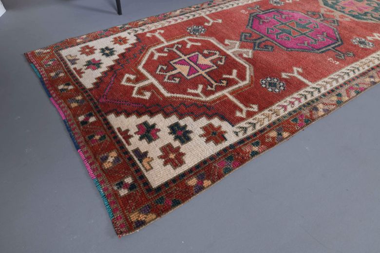 Turkish Anatolian Vintage Heirloom Runner Rug