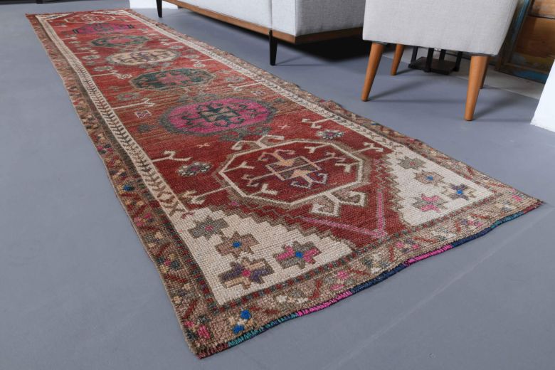 Turkish Anatolian Vintage Heirloom Runner Rug
