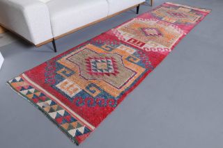 Turkish Vintage Runner Rug - 34986 - Thumbnail