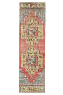 Turkish Vintage Runner Rug - Thumbnail