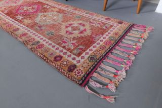 Hand-Knotted Turkish Vintage Runner Rug - Thumbnail