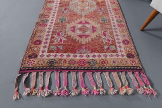 Hand-Knotted Turkish Vintage Runner Rug - Thumbnail