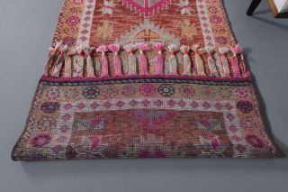 Hand-Knotted Turkish Vintage Runner Rug - Thumbnail